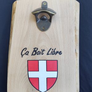 Décapsuleur mural bois